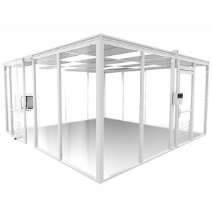 China OR Spray Coated Steel Portable Class 100 Cleanroom Booth Laminar Flow wholesale