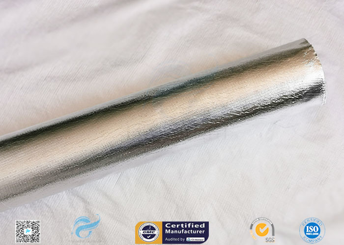 Waterproof 880g Light Reflect Silver Coated Fabric High Temperature Adhesive
