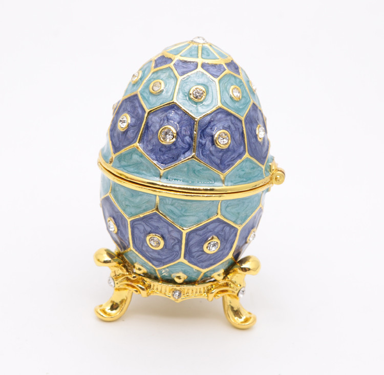 Faberge Egg Crystals Jewelry Trinket Box Gift Enamel Easter Faberge Egg Jewellery Box Ring Earrings Russian Case