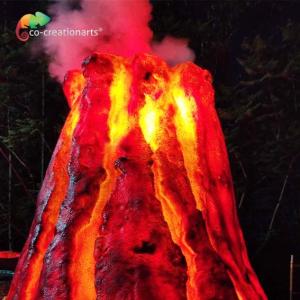 China Water Repellent Custom Made Animatronics Fiberglass Volcano For Amusement Park wholesale
