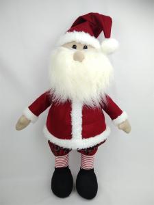 China Cuddly Christmas Plush Toys 3 Years Child PP Cotton Fillings Santa Claus Toys 35cm on sale