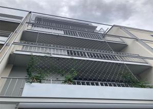 China 316l Stainless Steel Woven Wire Mesh 1.2mm Architecture Facade Anti Fall 200x200mm wholesale