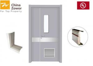 China 5.0 kPa Wind Resistance Single Leaf 90mins Steel Insulated Fire Door on sale