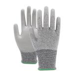 Level 2 Protection PU Safety Gloves Anti Slip Grey Breathable Work Gloves
