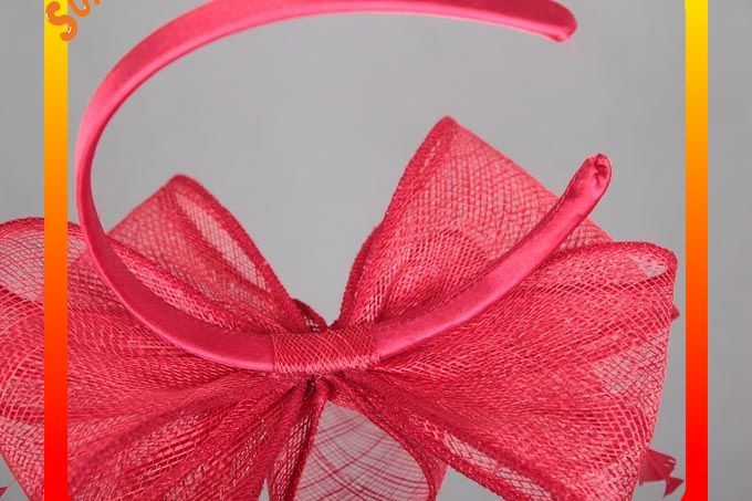 0910 Elegant design red sinamay fascinators hats for ladies ,Fancy Sinamay fascinator from Sun Accessory