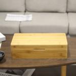 FSC BSCI Custom Packing Wooden Tea Bag Holder Glass Top Wood Display Box
