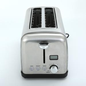 China 6 Time Setting Stainless Steel Long Two Slice Toaster 1400W 120V bread toaster steel toaster wholesale