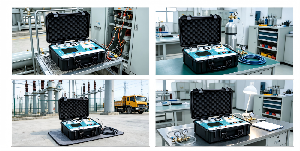 Intelligent High-Precision Automatic SF6 Density Relay Calibrator | Portable Aluminum Alloy Tester for Gas Engineering Applications