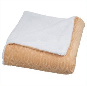 China Embossed Double Sided Flannel Throw Blanket For Sofa / Bedding Ultra Soft wholesale