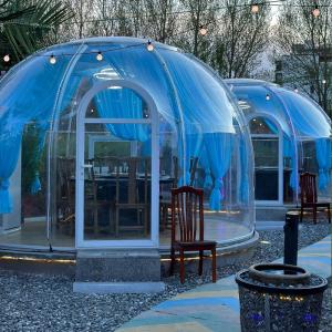 China PC Clear Dome House Outdoor Bubble Tents With Aluminium Window And LED Light wholesale