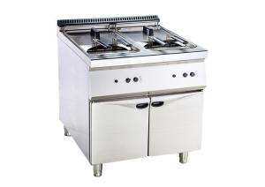 China Double / Single Tank Deep Fryer Stainless Steel Kitchen Equipment For Commercial Use wholesale