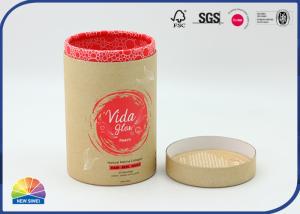 China Reusable Red Inside Paper Packaging Tube For Skincare Collagen wholesale
