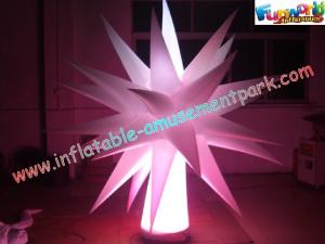 China Colored Inflatable Lighting Decoration Cone , 5m LED Color Changing Lights Pillar wholesale