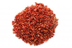 China Max 7% Moisture Pure Natural Granules Crushed Bell Pepper 3*3mm Size wholesale