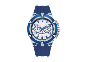 China Sports Stainless Steel Waterproof Watch Plastic Dial Bezel For Man Silicone Strap wholesale