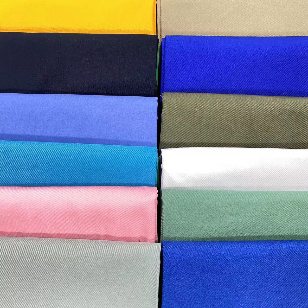Polyester Cotton 65*65 133*72 Plain TC Dyed Fabric For Workwear Suit 57/58" Width