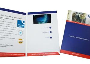 China Full colors LED Video Brochure Card , graduations / birthday parties video booklet wholesale