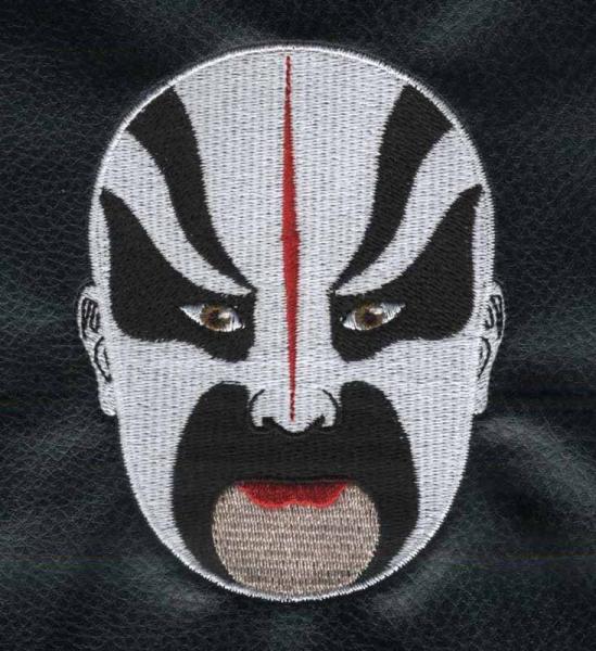 Custom embroidery digitizing Face book Beijing Opera Facial Masks Maji