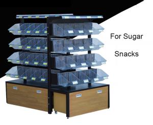 China Multi Level Candy Display Case , Convenience Store Candy Racks With 20 Acrylic Boxes wholesale
