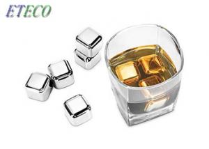 China Silver Stainless Steel Ice Cubes Safe Buffer Polished Long Use Time No Rust on sale
