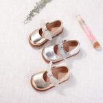 Girls Leather Ballerina Flats Shoes , Comfortable Mary Jane Dress Shoes