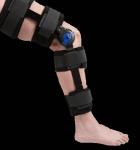 Black Lightweight Post Op Hinged Knee Brace For Osteoarthritis , Arthritis