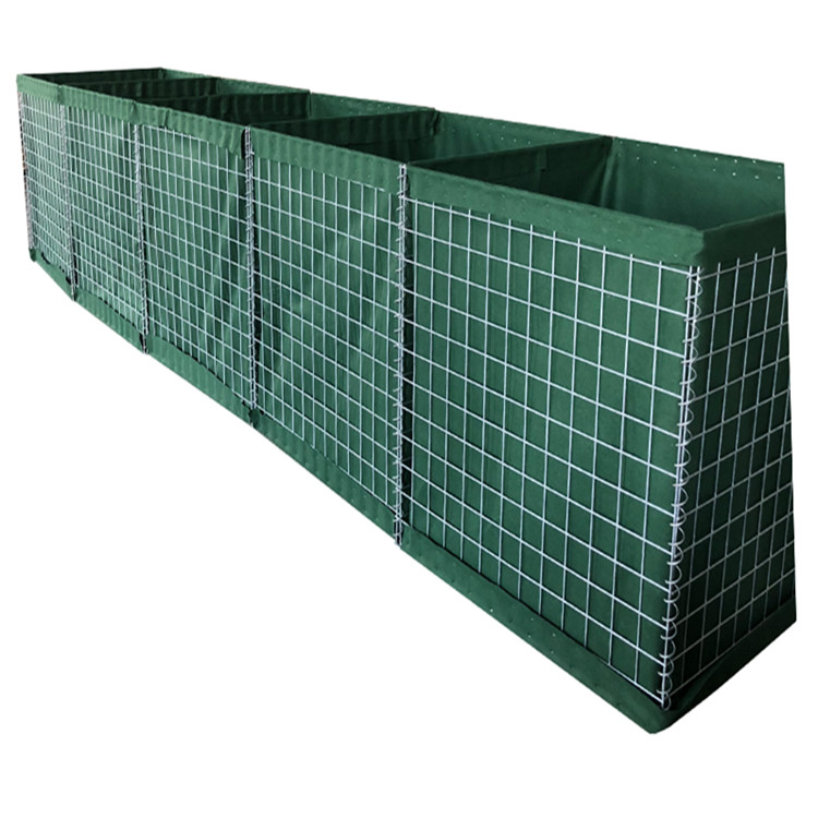 Galfan Welded HESCO Defensive Barriers Lined with Heavy Duty Geotextile Cloth