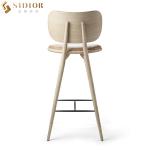 97cm Height Contemporary Bar Chairs Solid Wood Club Chair Bar Stools