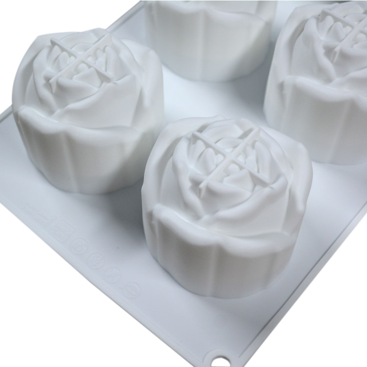 Cake Decoration Rose Shaped Silicone Mould 3D Food Grade Soap Molds