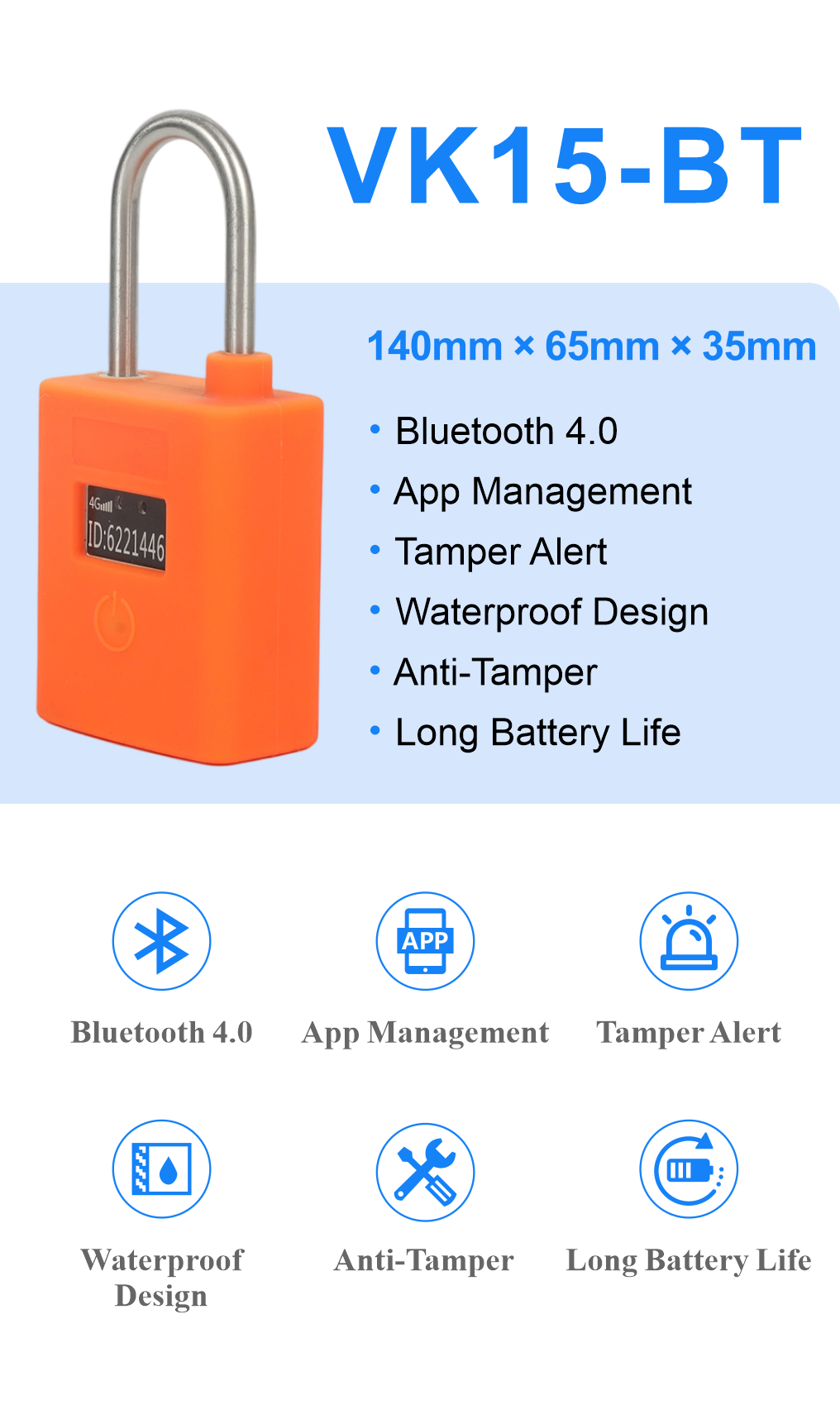 VK15-BT Bluetooth Smart Electronic Lock