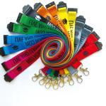 Flat Blank Polyester Lanyards Heat Transfer Sublimation Custom Rainbow Color