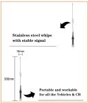 144 / 430Mhz 300W Walkie Talkie Long Range Antenna Omni Directional
