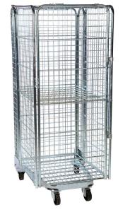 China Custom Size Wheeled Metal Cart 4 Side Lockable Easy To Transport wholesale