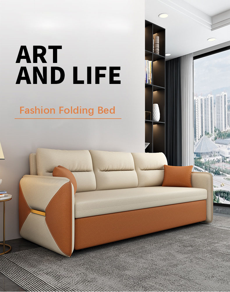 Living Room Furniture Convertible Sofa Bed Loveseat Sleeper Fabric Cover