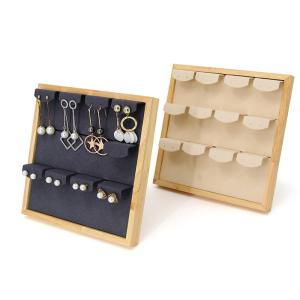 China 4x3 Practical Multi Cell Wooden Jewelry Display Rack Stand For Earrings Pendant wholesale