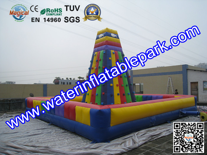 Durable Outdoor Mobile Inflatable Rock Climbing Wall for Kids