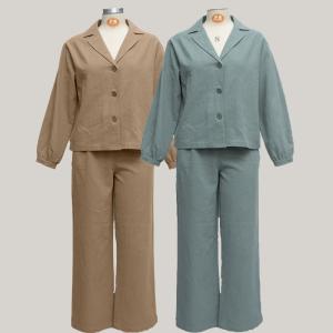 China Linen Fabric Formal Stylish Womens Suits Slim Fit Two Pieces Stylish Loungewear Set wholesale