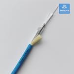 2 Cores SM Spiral Armored Fiber Cable 6.0mm Blue LSZH With PBT Tube Rodent
