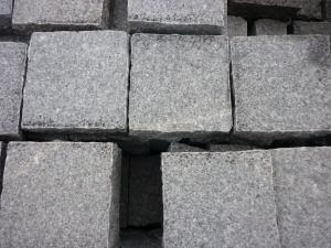 China Chinese Grey porphyry cube Stone Paving on sale