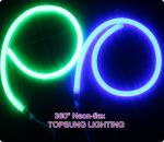 110V 360 degree emitting 16mm round slim led neon flex christmas lights green