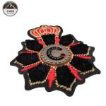 Handmade 3D Embroidery Patches Red / Black Customized Logo For Gifts /