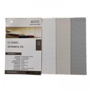 China White Beige Grey 3% openness 30% polyester and 70% PVC solar screen roller blinds fabrics on sale
