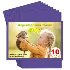 China Recyclable Magnetic Photo Frames 6x4 Purple Color Smooth Surface Home Use wholesale