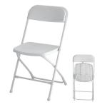 81*42*39cm Heavy Duty Fan Back White Plastic Folding Chair for Workshop