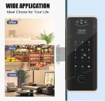 Office Store Wireless Glass Door Lock Full Automatic Face Scan For 10-12mm