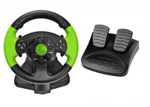 China PC / X-INPUT / P3 / XBOX 360 All in One VIdeo Game Steering Wheel with Foot Pedal wholesale