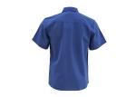 Men's 65%Polyester 35%Cotton Poplin Work Shirt Short Sleeve Blue