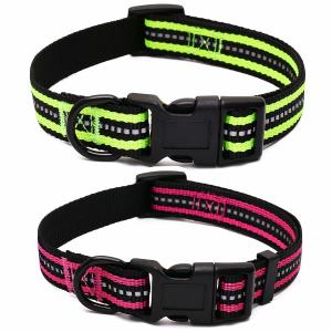 China Highly Visible 3M Reflective Durable Soft Nylon Dog Collar wholesale