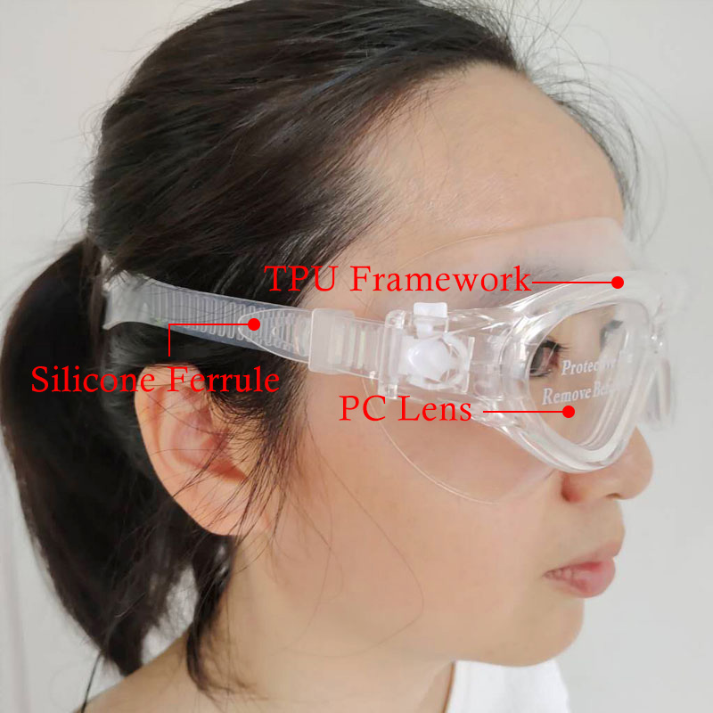 Safety Medical Protective Goggles / Doctor Patient Medical Safety Glasses