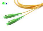 SC / APC Fiber Optic Patch Cables Duplex Single Mode 9 / 125 G657A1 2.0mm Green